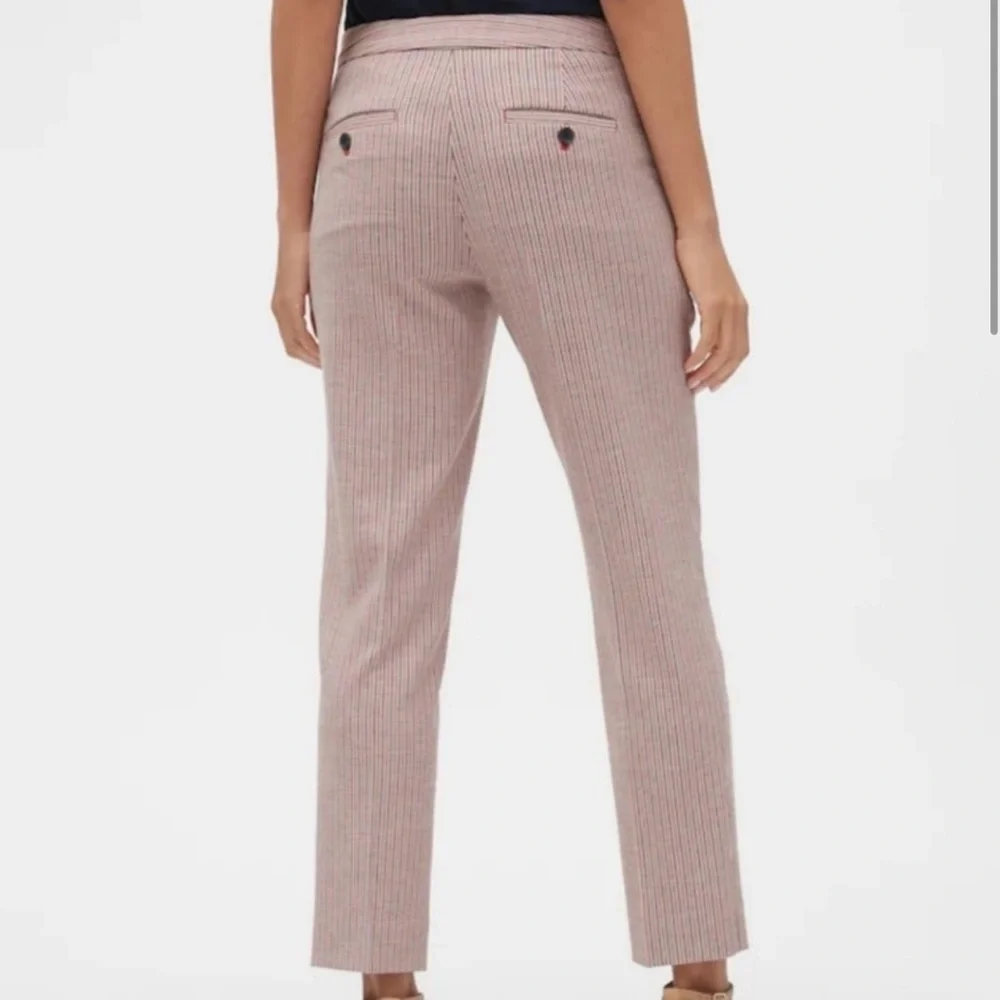 🖤New Banana Republic Avery Striped Linen Paperbag Pants🖤